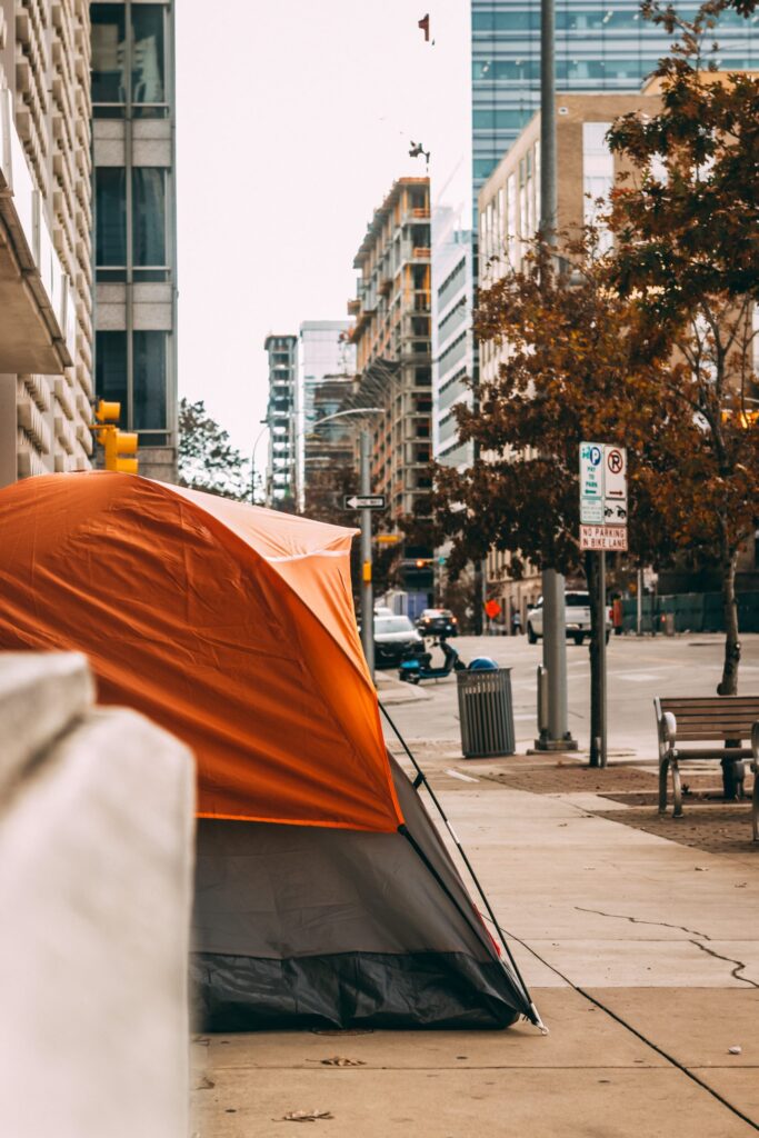 homeless tent