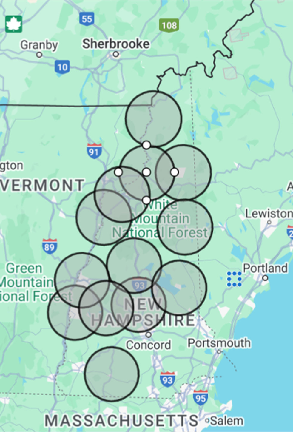 NH material adverse impact map