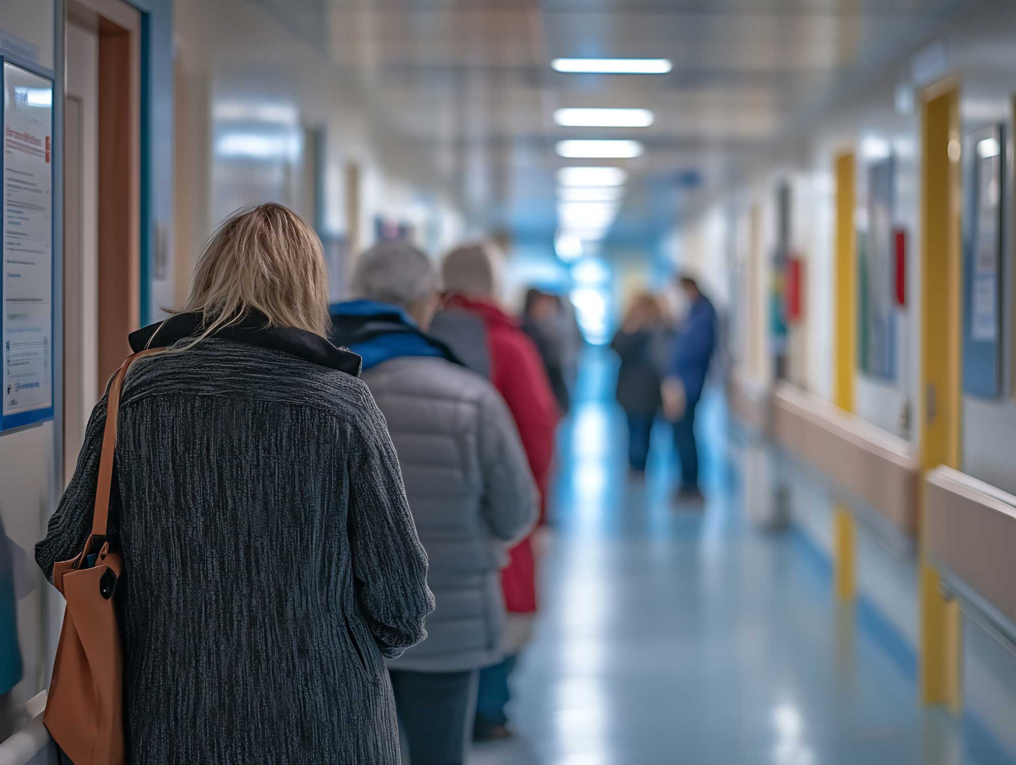 waiting in line to see doctor