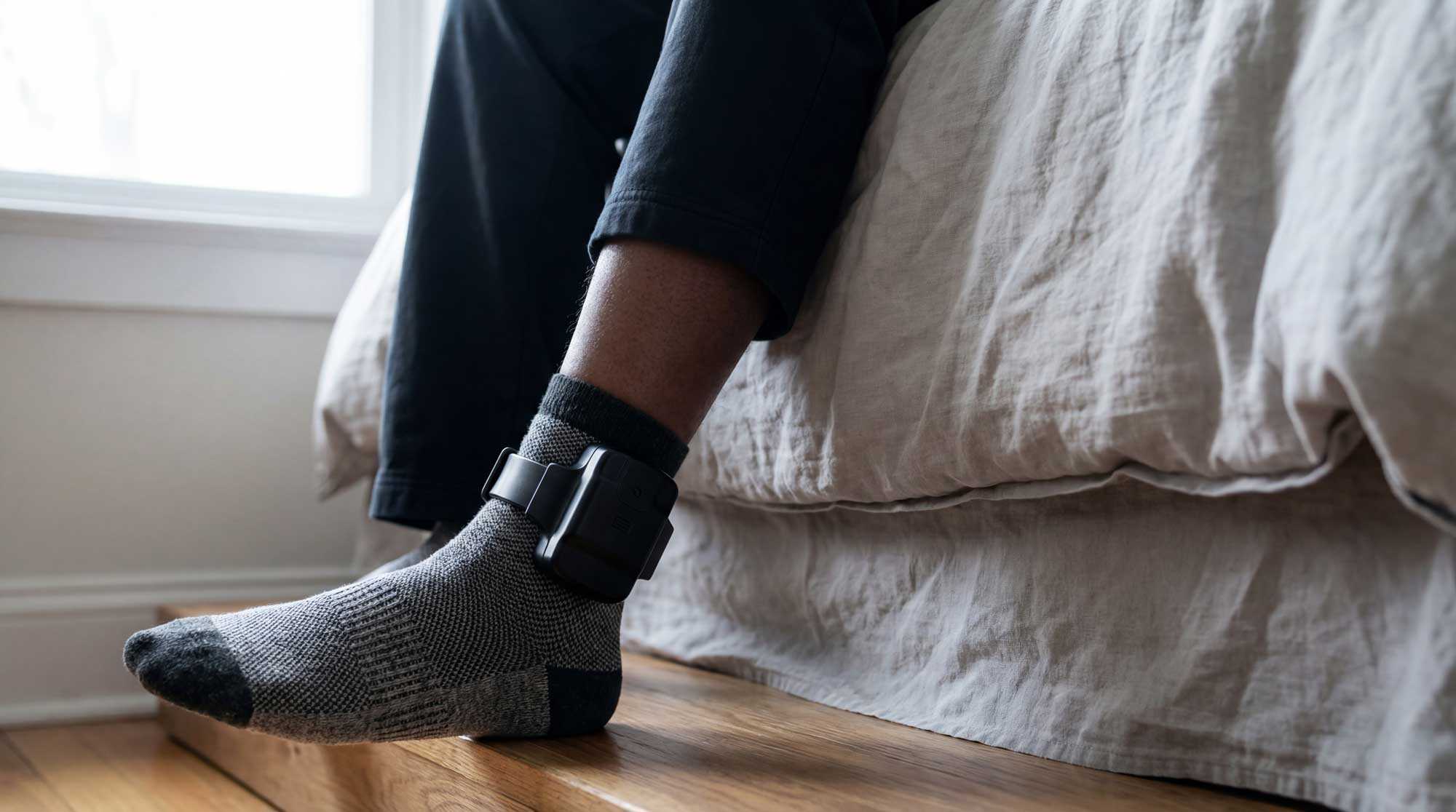 homeless sex offender with ankle monitor