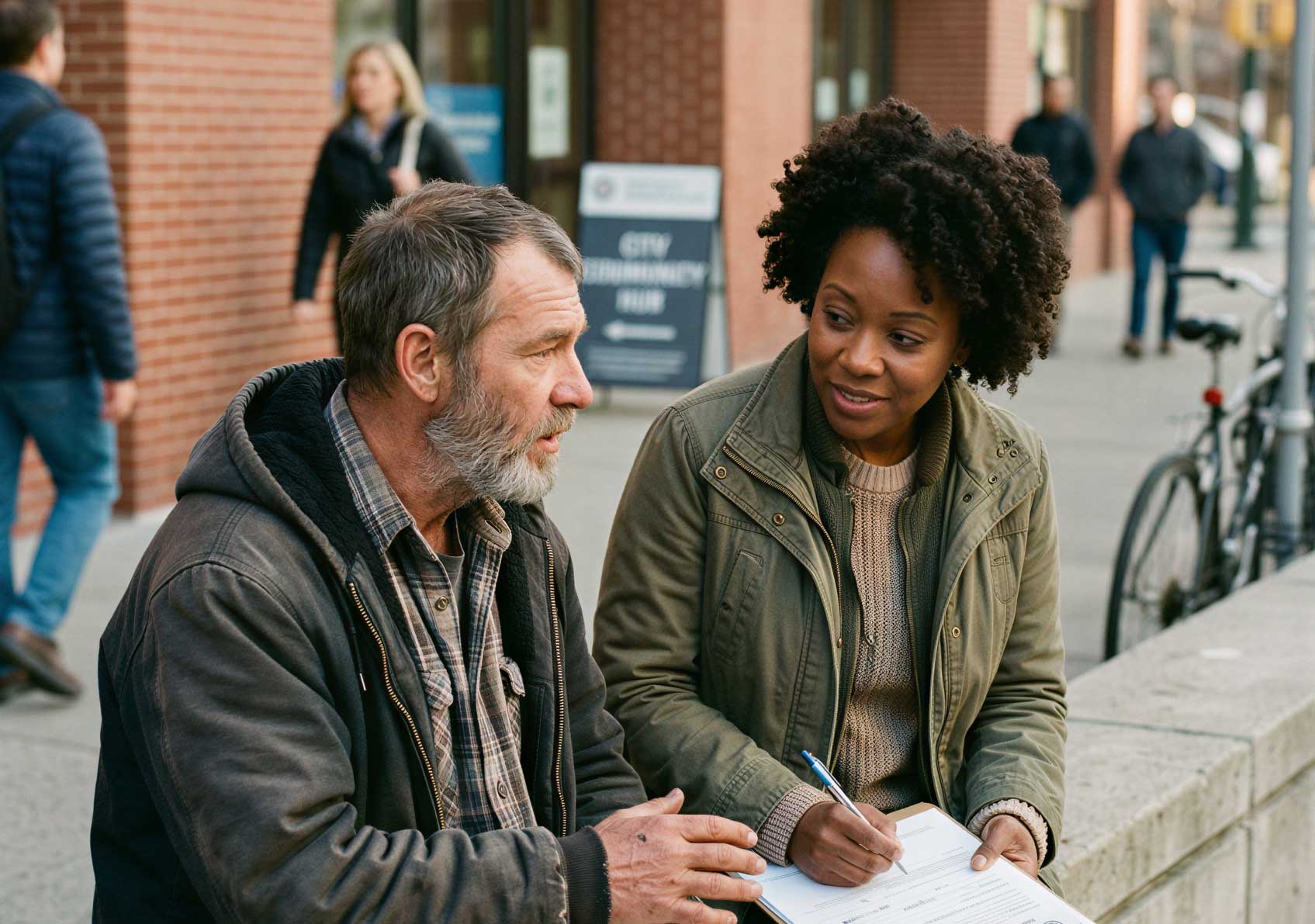 homeless service worker